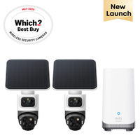 eufyCam S4 2-Camera Kit with HomeBase 3, Black/White - official product image