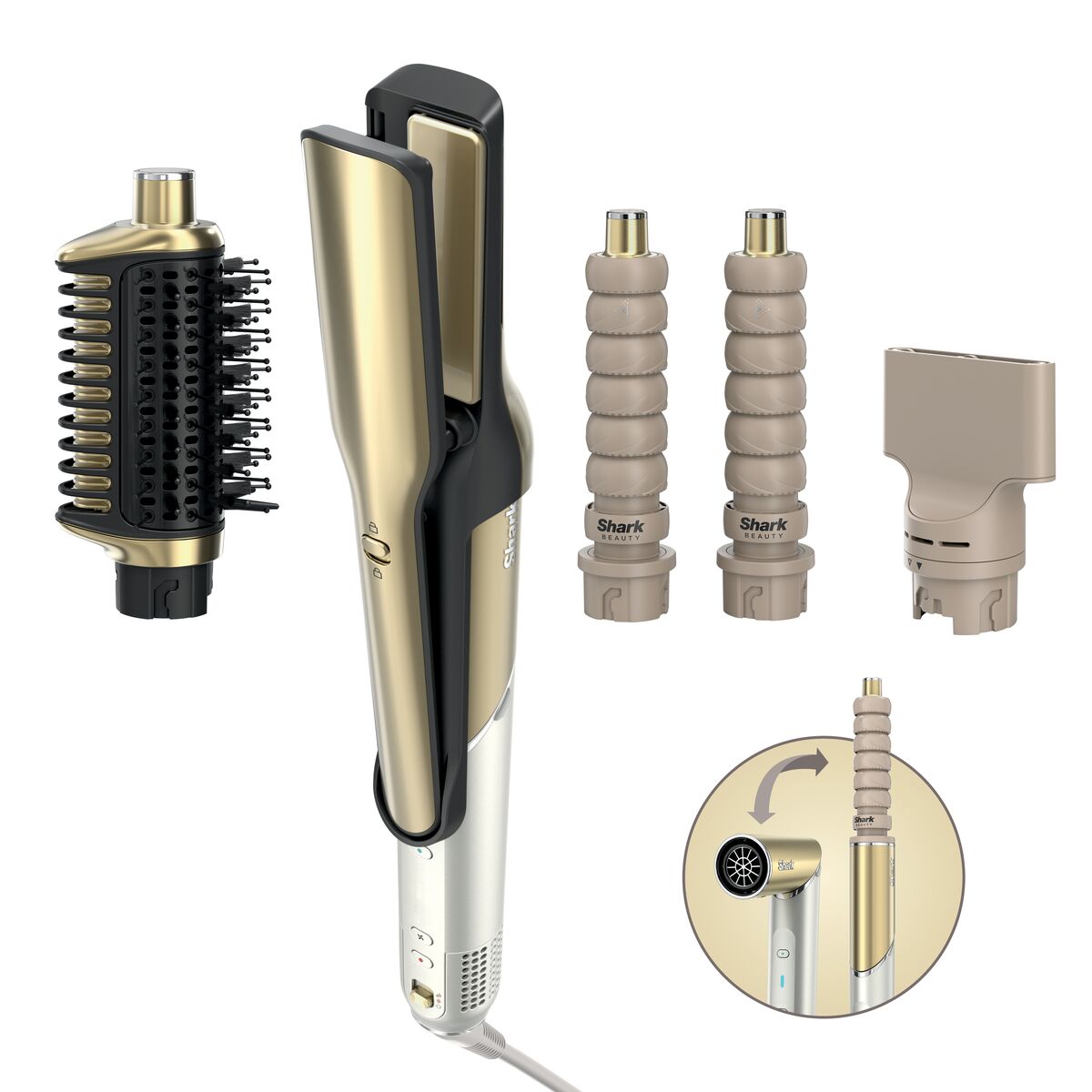 Shark Glam Straight & Waves Multi-Styler 4-in-1 Gold product image