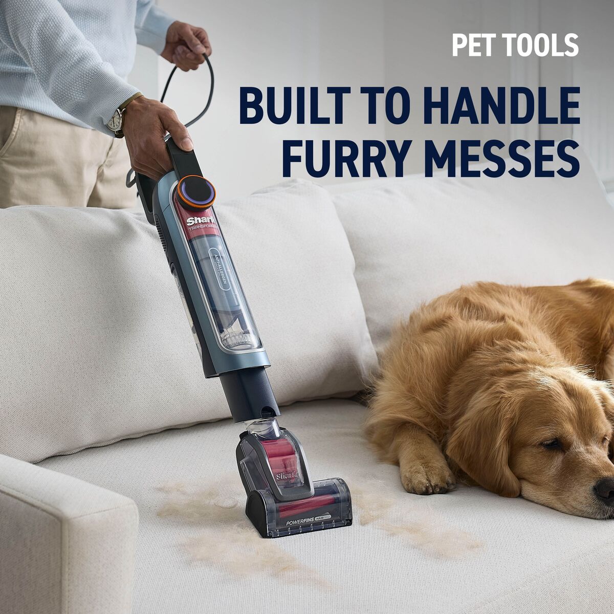 Shark PowerDetect Transformer Upright Vacuum - Chimera Blue - pet tools