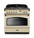 Rangemaster Classic FX 90 Dual Fuel range cooker in Cream with Brass trim