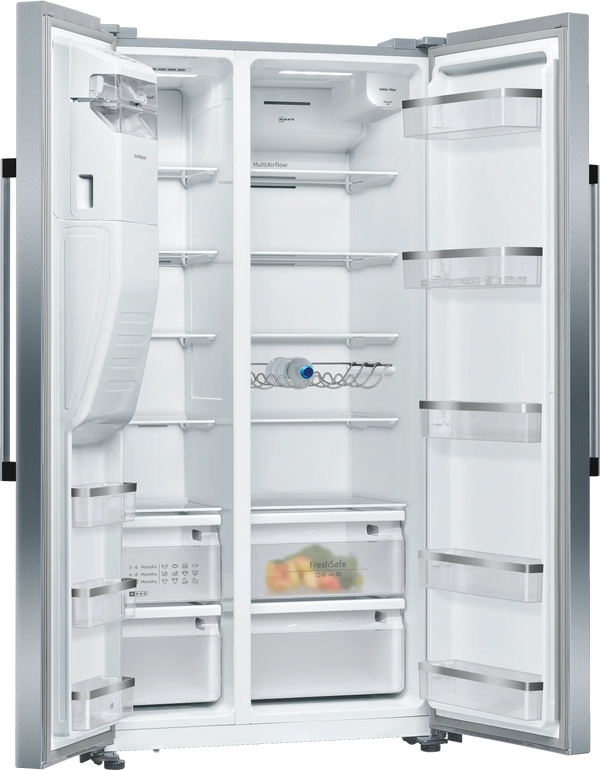 NEFF N70 KA3923IE0G American side-by-side fridge freezer in Stainless Steel