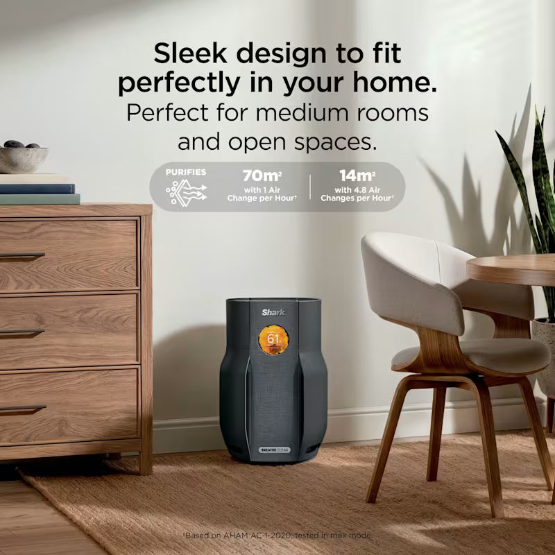 Shark BreatheClear with NeverChange6 Air Purifier Charcoal product image