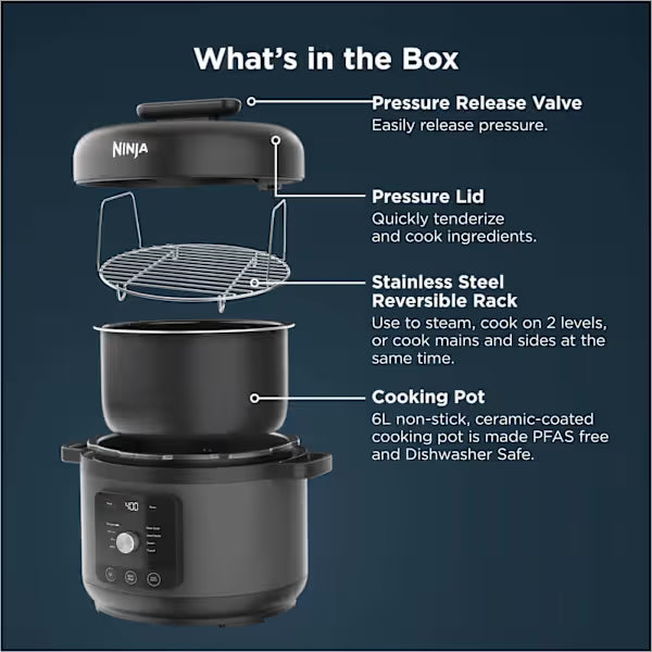 Ninja HyperHeat 9-in-1 Pressure & Rice Cooker 6L Black product image