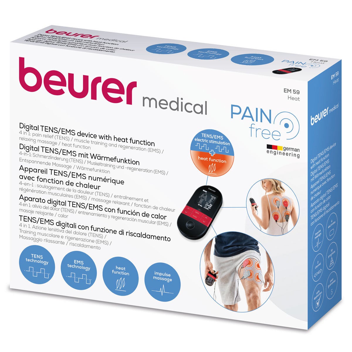 Beurer TENS/EMS Device with Heat Black, alternate exact-product view