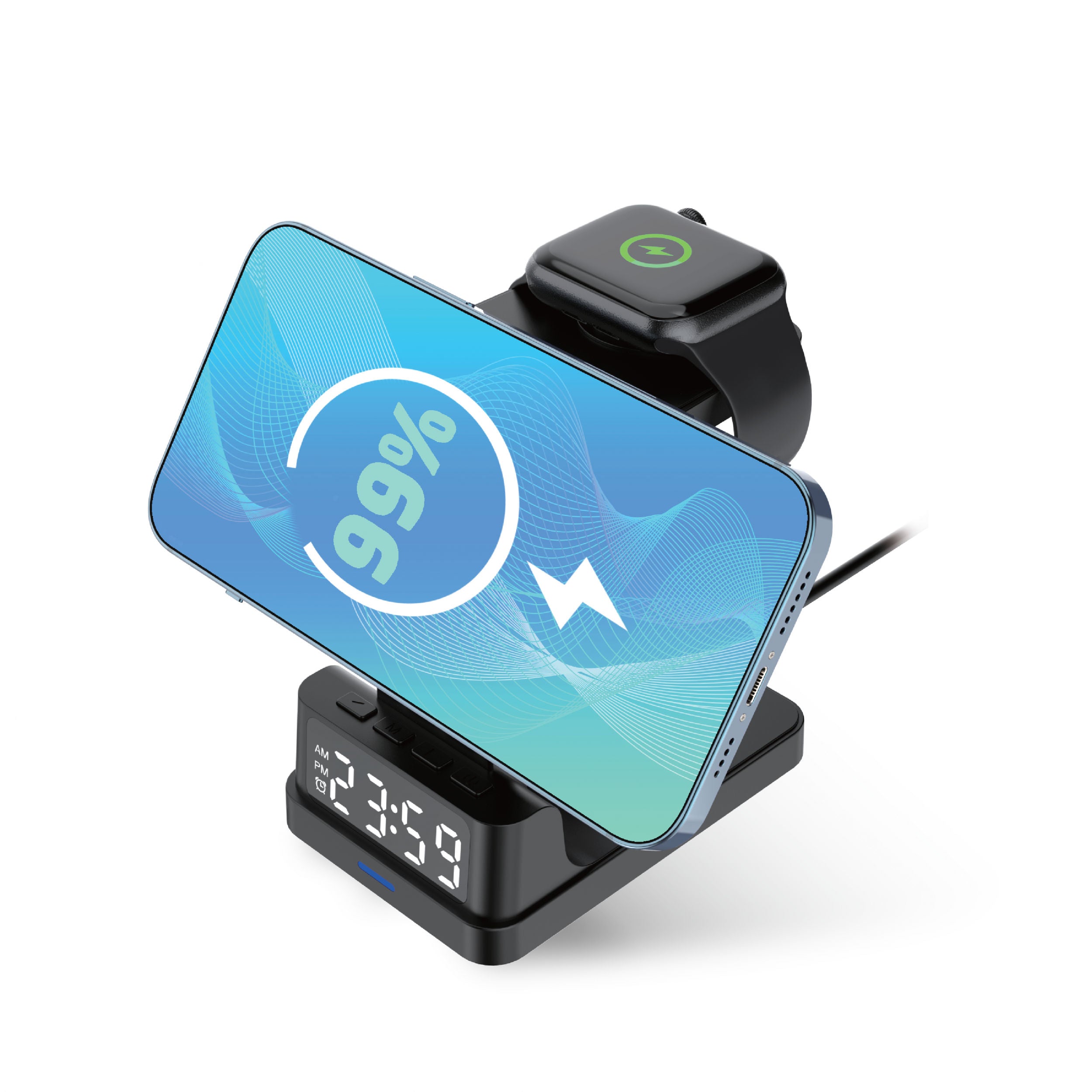 Groov-e 4-in-1 Charging Station Black - official product image