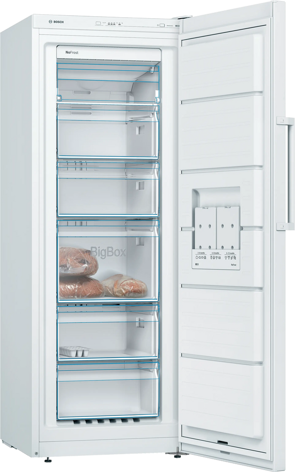 Bosch GSN29VWEVG Series 4 freestanding frost free upright freezer in White