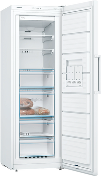 Bosch GSN33VWEPG Series 4 freestanding frost free upright freezer in White