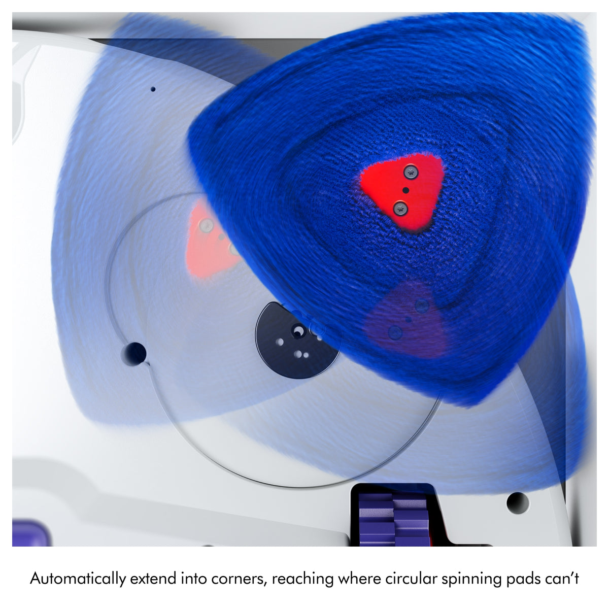 Dyson R2 Nurovi Wash+Dry Robot Vacuum - Light Grey/Vinca Blue - wash pads reach into corners