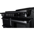 Rangemaster Estel Deluxe 110 Induction range cooker in Gloss Black with Chrome trim