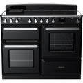 Rangemaster Estel Deluxe 110 Induction range cooker in Gloss Black with Chrome trim
