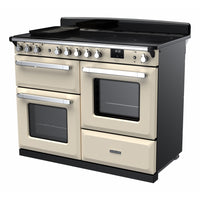 Rangemaster Estel Deluxe 110 Induction range cooker in Pale Cream with Chrome trim