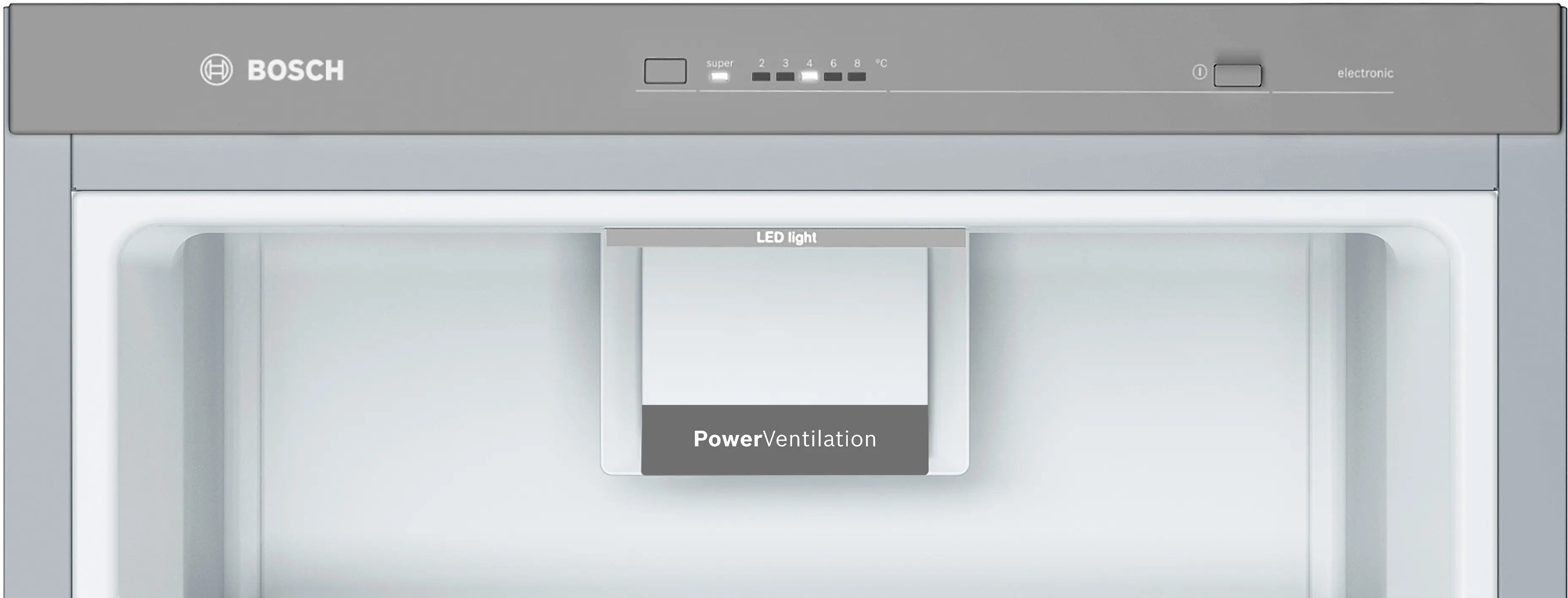 Bosch KSV36VLEP Series 4 freestanding larder fridge in Stainless Steel Look