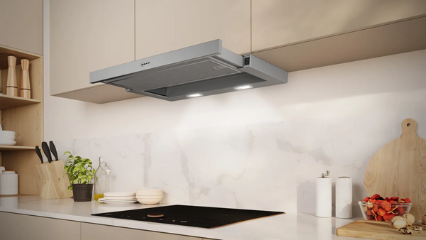 NEFF N 30 D46BR22N1B 60cm telescopic cooker hood in Silver Metallic