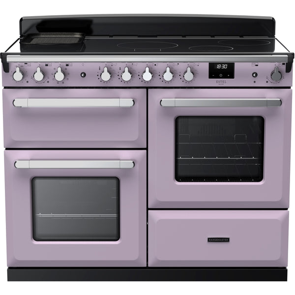 Rangemaster Estel Deluxe 110 Induction range cooker in Heather with Chrome trim