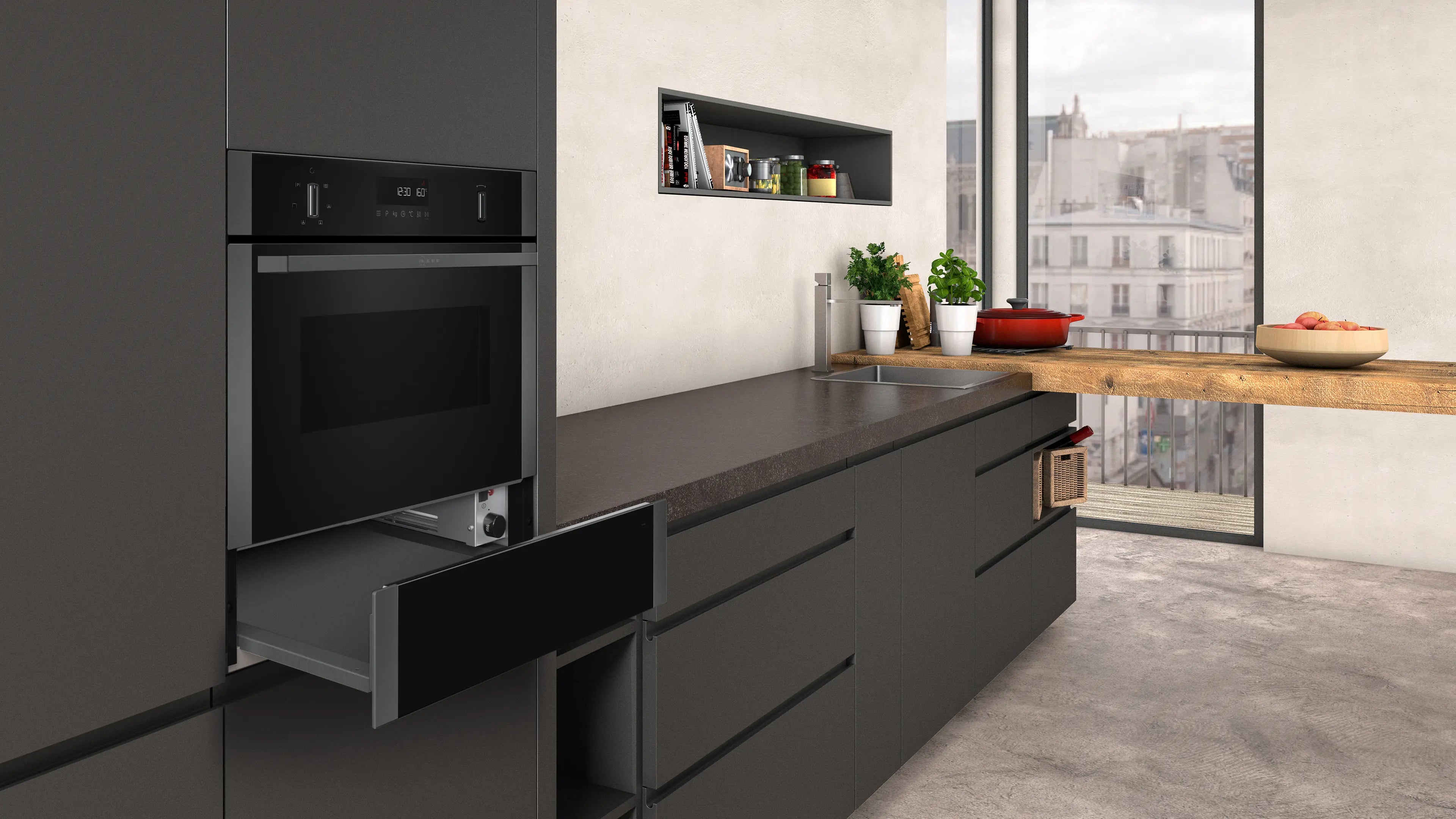 NEFF N 50 N1AHA01G0B Built-In Warming Drawer in Graphite-Grey