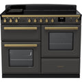 Rangemaster Estel Deluxe 110 Induction range cooker in Slate with Brass trim