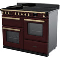 Rangemaster Estel Deluxe 110 Induction range cooker in Bordeaux with Brass trim