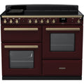 Rangemaster Estel Deluxe 110 Induction range cooker in Bordeaux with Brass trim