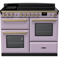 Rangemaster Estel Deluxe 110 Induction range cooker in Heather with Brass trim
