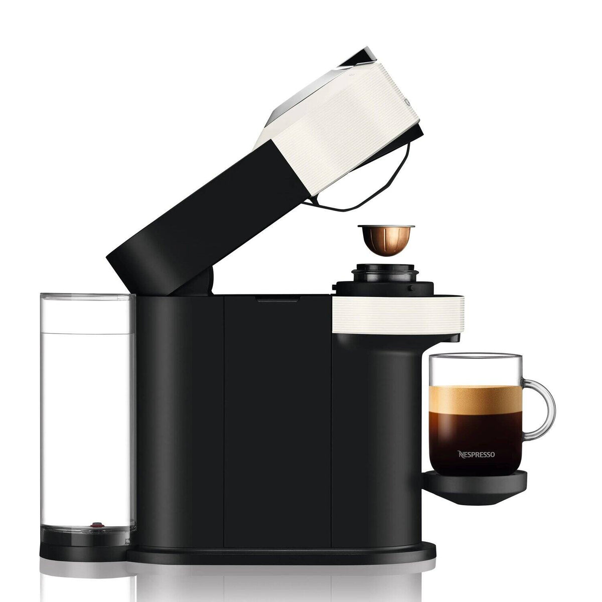 De'Longhi Nespresso Vertuo Next Coffee Machine - White - lid open