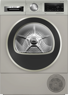 Bosch Series 6 9kg Heat Pump Tumble Dryer - Silver Inox | WQG245S9GB
