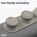 De'Longhi Capsule Fit 2400W Fan Heater - Grey - power and thermostat dials
