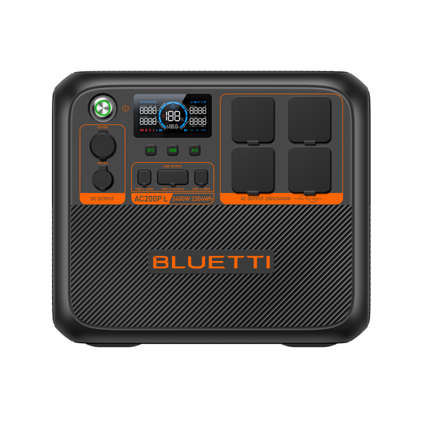 BLUETTI AC200PL 2,304Wh 2,400W Expandable Power Station - front view