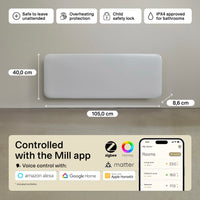 Mill Invisible Smart WiFi Panel Heater 1300W White product image
