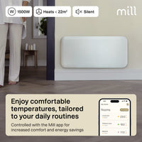Mill Invisible Smart WiFi Panel Heater 1500W Portable and Wall-Mounted White product image