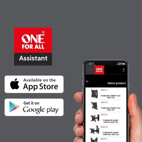 One For All Jumbo Wall Mount – 42-120" TVs, 75kg, Tilt 15°, Turn 10°