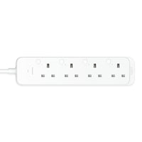 Tapo P304M smart Wi-Fi power strip — top-down product view, 4 sockets and 4 USB ports