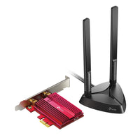 TP-Link Archer TX3000E AX3000 Wi-Fi 6 Bluetooth 5.0 PCI Express Adapter — product view, PCIe card and antenna base