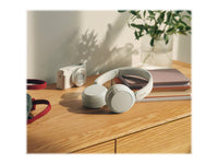 Sony WH-CH520 Wireless On-Ear Headphones - White - folded angle view