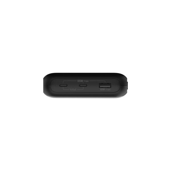 Belkin BoostCharge Pro 3-Port Laptop Power Bank 20K 65W Black product image