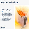 De'Longhi Dragon 4 2kW Oil-Filled Radiator - White - chimney design