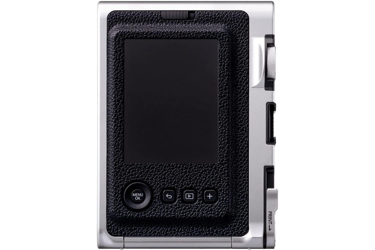 FUJIFILM instax mini Evo Hybrid Instant Camera Black - rear and controls view