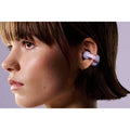 Sony LinkBuds Clip Open-Ear True Wireless Earphones - Lavender - charging case and earbuds