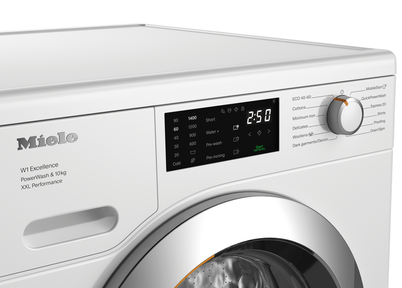 Miele 8kg Washing Machine - Lotus White - Steam Care | WEB685