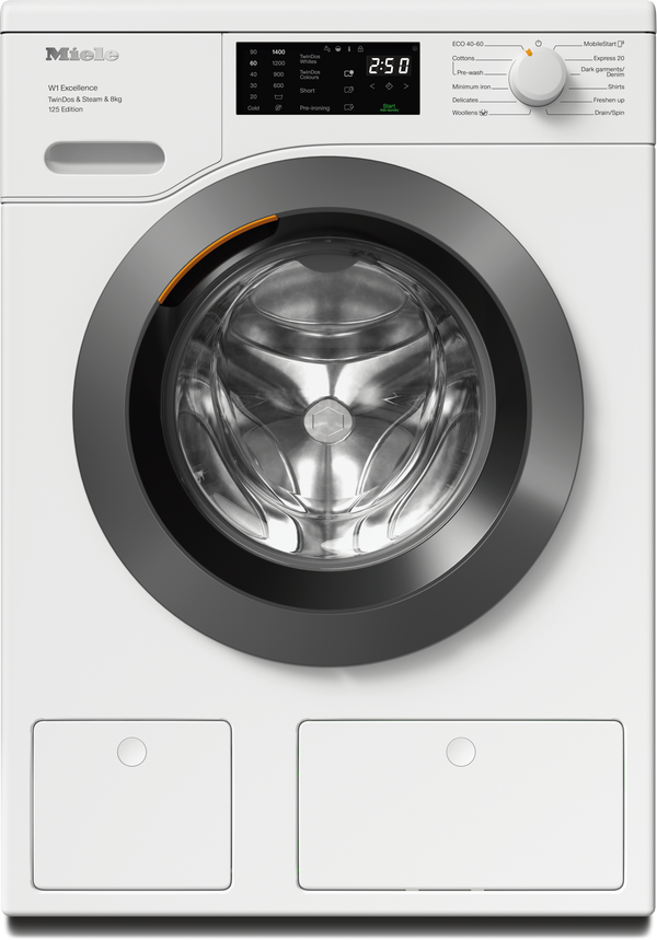 Miele 8kg Washing Machine - Lotus White - Steam Care | WEB685