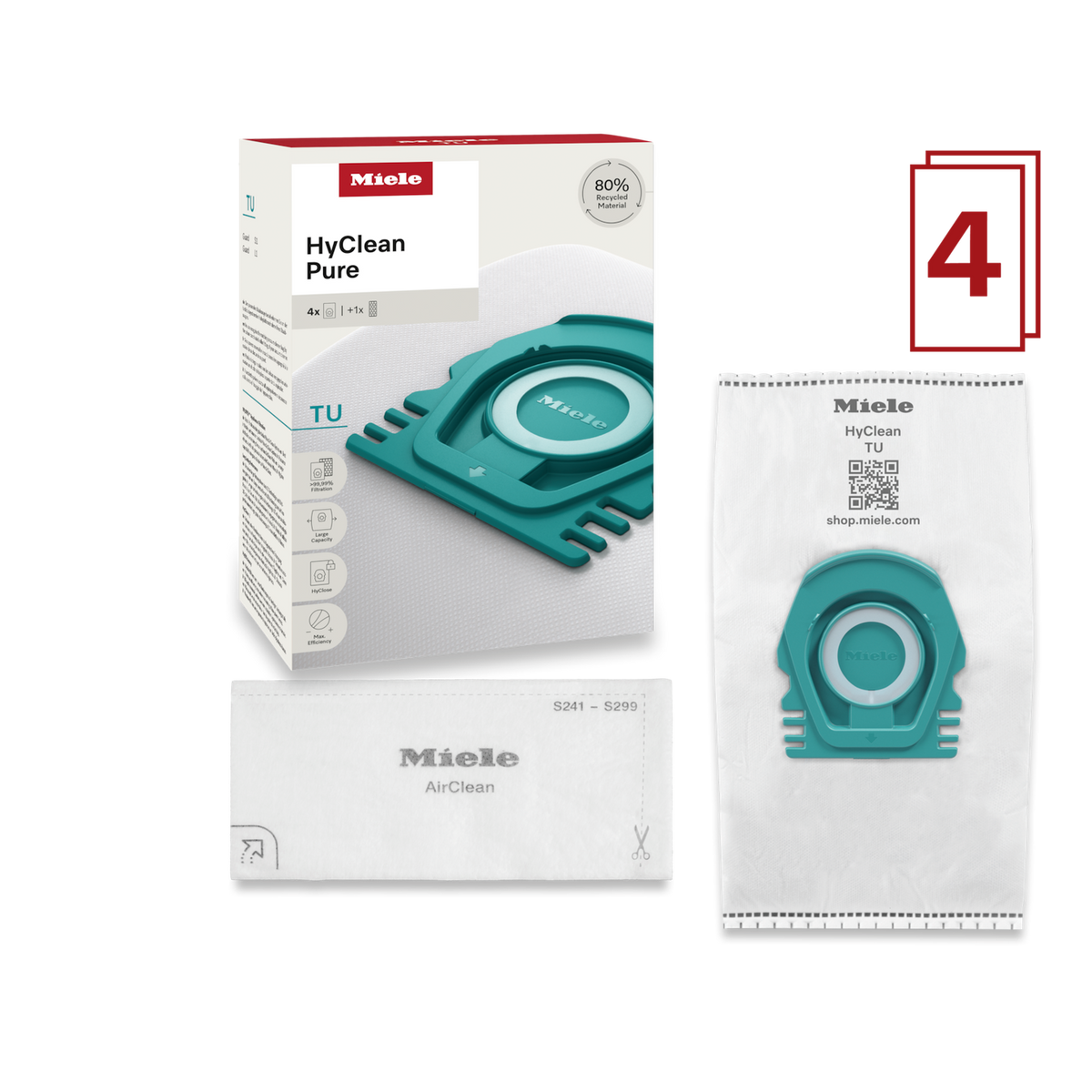 Miele HyClean Pure TU vacuum cleaner bag | 12557060 Miele Vacuum Accessories Euronics Ireland