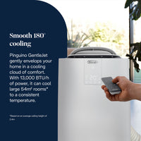 DeLonghi Pinguino AP130i GentleJet Inverter Portable Air Conditioner White | PACAP130IGENTLE