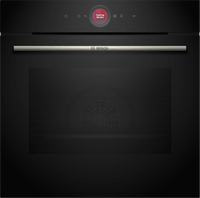 Bosch Series 8 built-in single oven with Air Fry and pyrolytic cleaning in Black