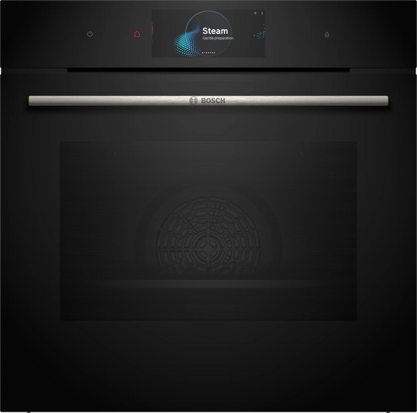 Bosch Series 8 built-in single oven with steam function in Black