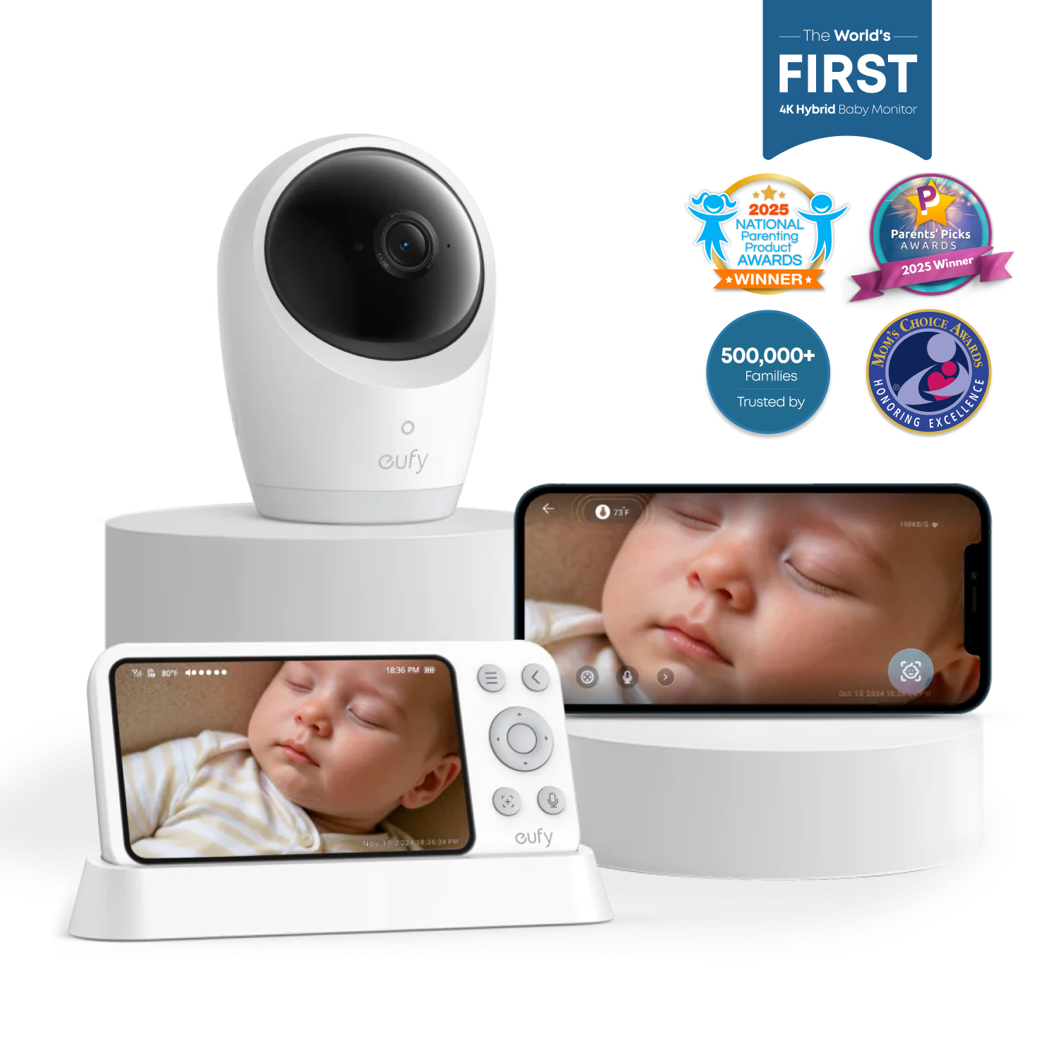 eufy Baby Monitor E21, White - official product image