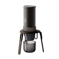 Outin Foldable Coffee Stand tripod in dark anodised aluminium
