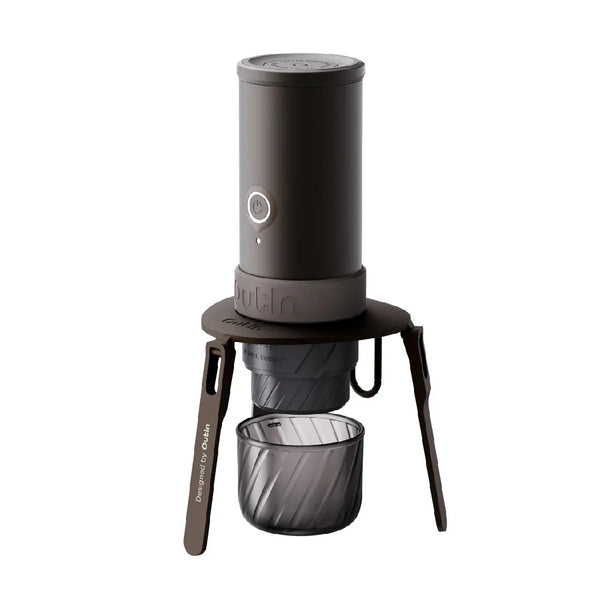 Outin Foldable Coffee Stand tripod in dark anodised aluminium