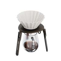 Outin Foldable Coffee Stand tripod in dark anodised aluminium