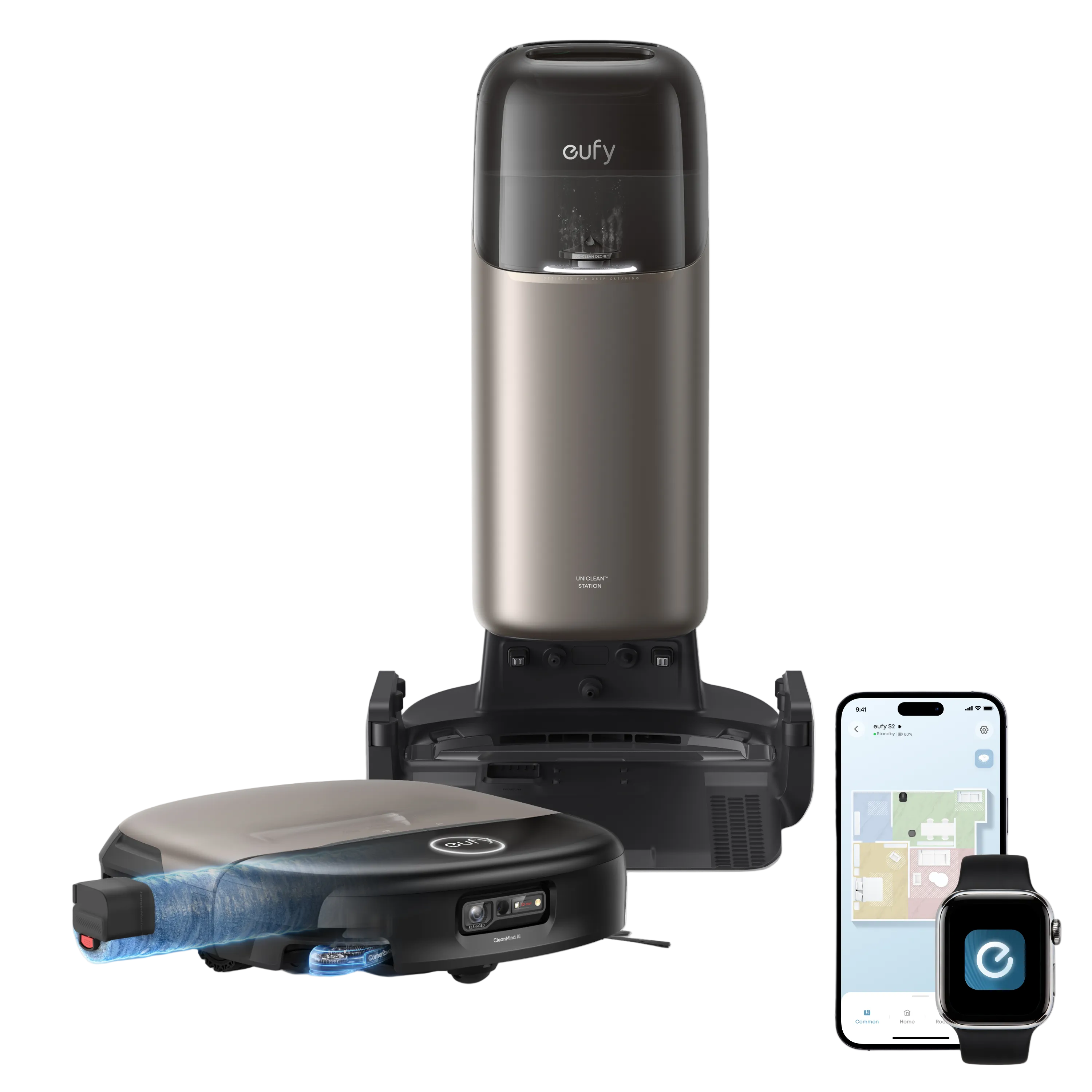eufy Omni S2 Robot Vacuum & Mop, Black - official product image