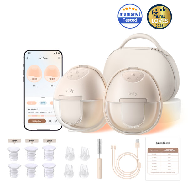eufy Wearable Breast Pump S1 Pro, Brown - official product image