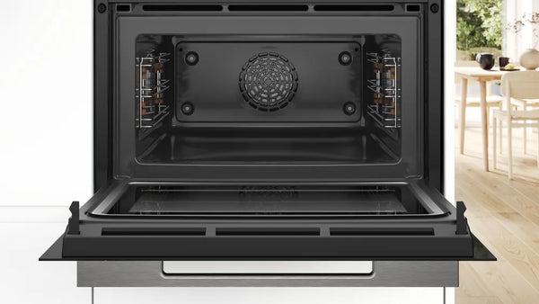 Bosch Series 8 60cm 45 litre built in single oven with microwave function | CMG7241B1B